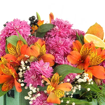 fiorista fiori di Firenze- Composizione floreale in ciotola con gigli Bouquet floreale