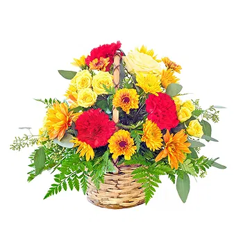 San Marino flowers  -  Beautiful Yellow and Orange Flower Basket Delivery