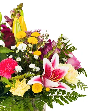 Italy flowers  -  Lilies, Roses & Small Flower Composition Flower Bouquet/Arrangement