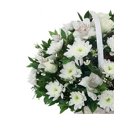 Italy flowers  -  White Wedding Flower Casket Flower Bouquet/Arrangement
