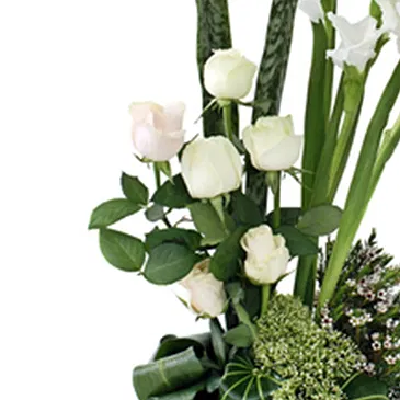 Italy flowers  -  Centerpiece of Mixed White Flowers Flower Bouquet/Arrangement