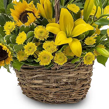 fiorista fiori di Firenze- Composizione di girasoli e fiori gialli Bouquet floreale