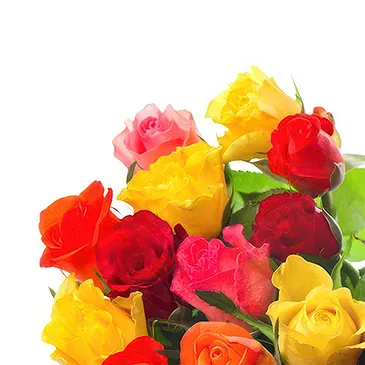 Italy flowers  -  Heart-Shaped Composition with Colorful Roses Flower Bouquet/Arrangement