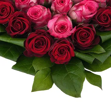 fiorista fiori di Firenze- Composizione di rose rosa e rosse Bouquet floreale