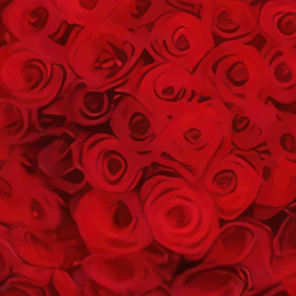 アムステルダム 花- 花屋経由で100本の赤いバラ 花束/フラワーアレンジメント