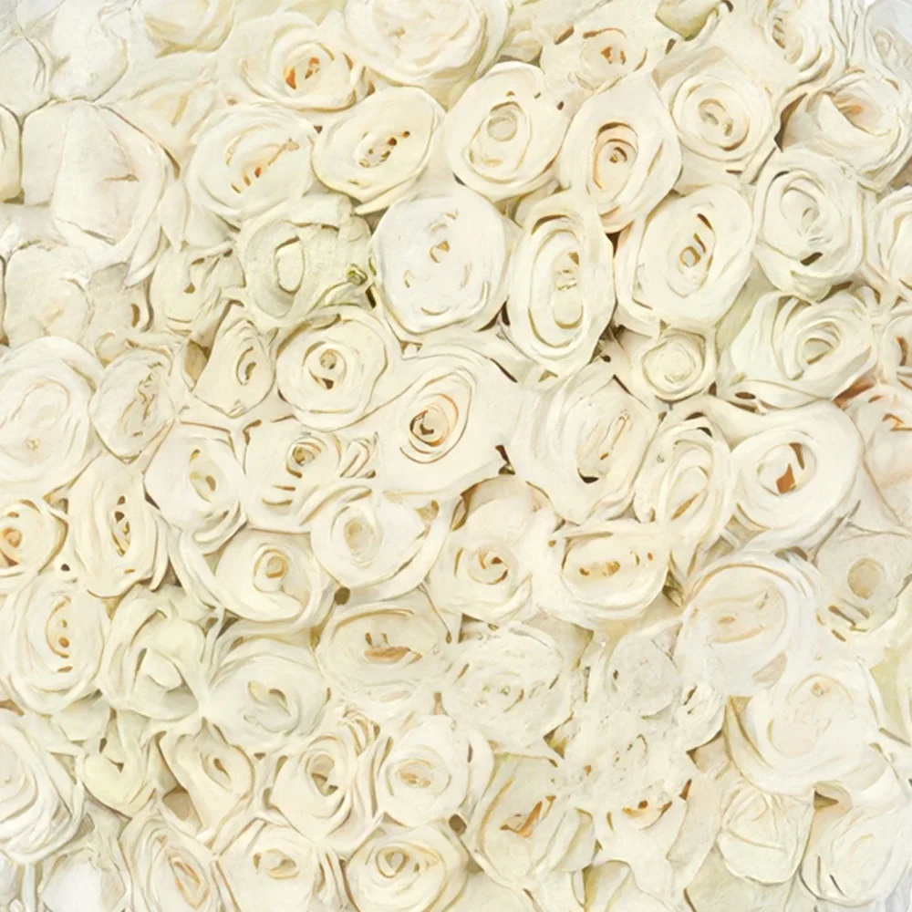 אמסטרדם פרחים- אהבה לבנה זר פרחים/סידור פרחים