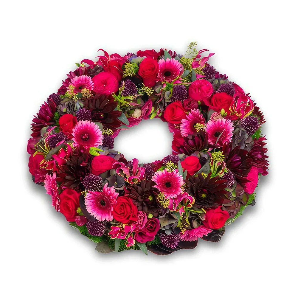 乌特勒支 花- 红色葬礼花圈