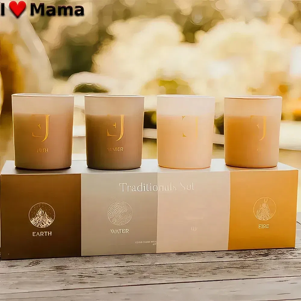 Madrid flowers  -  Scented Candle Gift Set - 4 Elements