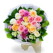 Xiangdong Qu Fiorista online - Bouquet di rose multicolori di lusso Mazzo