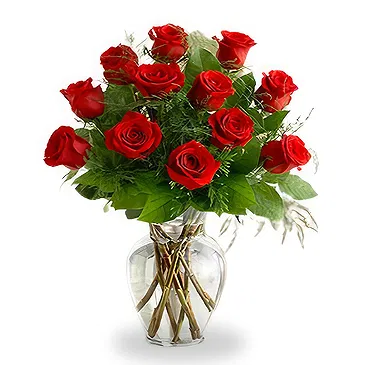 Qingdao flowers  -  Elegant Red Rose Arrangement Flower Bouquet/Arrangement