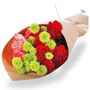 China online Florist - Elegant Carnation and Chrysanthemum Bouquet Bouquet