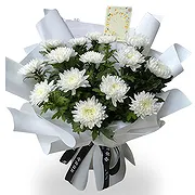 China online Florist - Fresh White Chrysanthemum Flower Bouquet  Bouquet