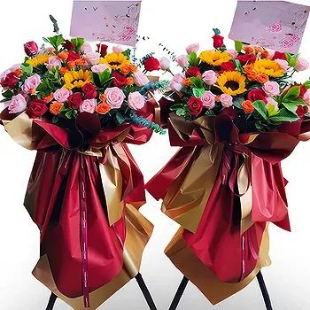 Balin You flowers  -  Standing Basket of Vibrant Roses Flower Delivery