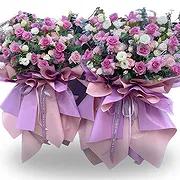 China online Florist - Luxurious Mixed Flower Standing Basket Bouquet