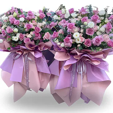 China flowers  -  Luxurious Mixed Flower Standing Basket Flower Bouquet/Arrangement
