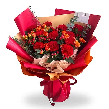 Balin You flowers  -  VibrantMixed Flower and Red Berries Bouquet Delivery