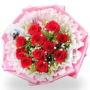 China online Florist - Red Roses and Baby’s Breath Arrangement with  Bouquet