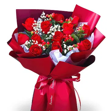 China flowers  -  Bold and Beautiful Red Roses Bouquet  Flower Bouquet/Arrangement