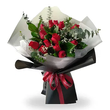 Balin You flowers  -  Bold and Beautiful Red Roses Bouquet Flower Delivery