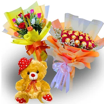 Asipulo flowers  -  Exquisite Assorted Roses Flower Bouquet/Arrangement