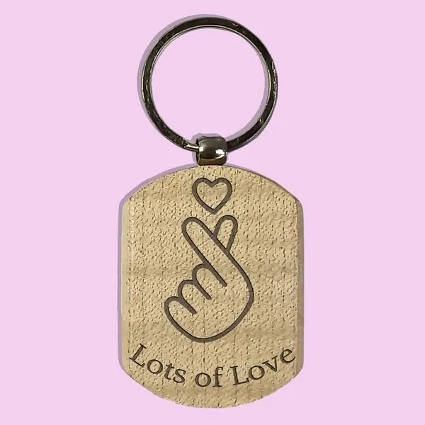 Palpa flowers  -  LoveEngrave Wooden Keyring Flower Delivery