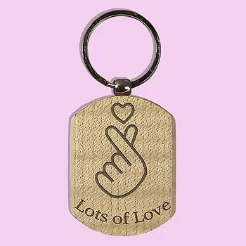 Palpa flowers  -  LoveEngrave Wooden Keyring Flower Delivery