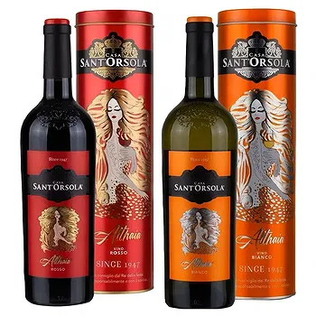 Austria flowers  -  Italian Red and White Wine Gift Set Flower Delivery