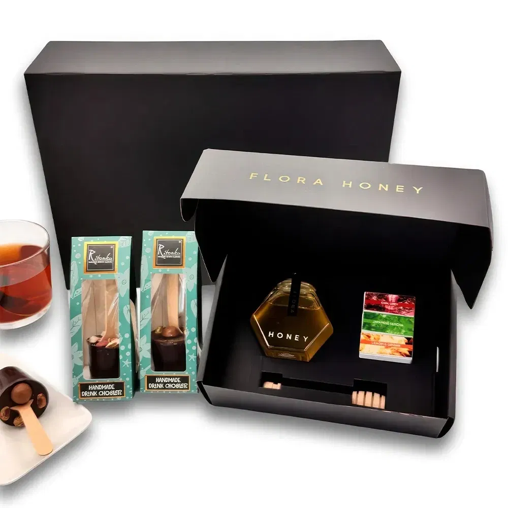 Hannover flowers  -  Tea, Honey & Hot Chocolate Gift Set