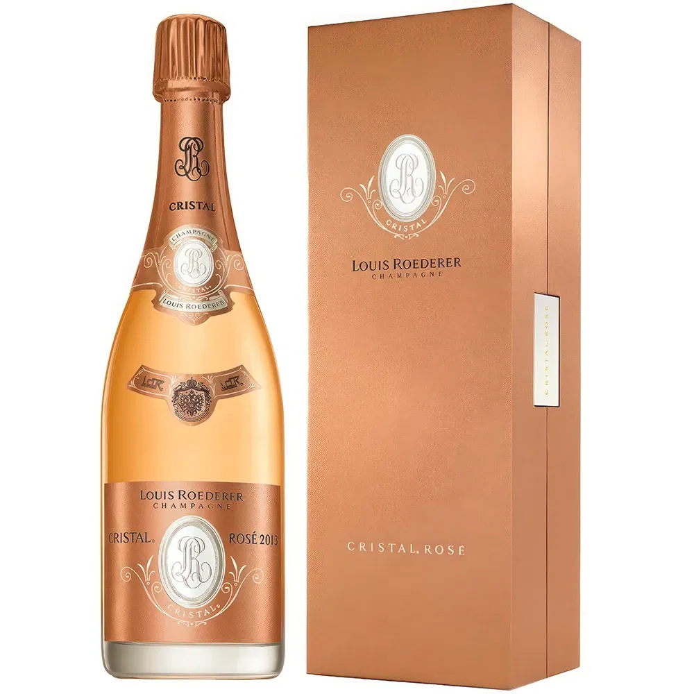 Madrid flowers  -  Louis Roederer Cristal Rosé Champagne Gift Bo
