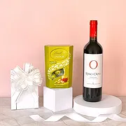 포르티 마오 온라인 꽃집 - 이탈리아 레드와인과 린트 피스타치오 트러플 부케