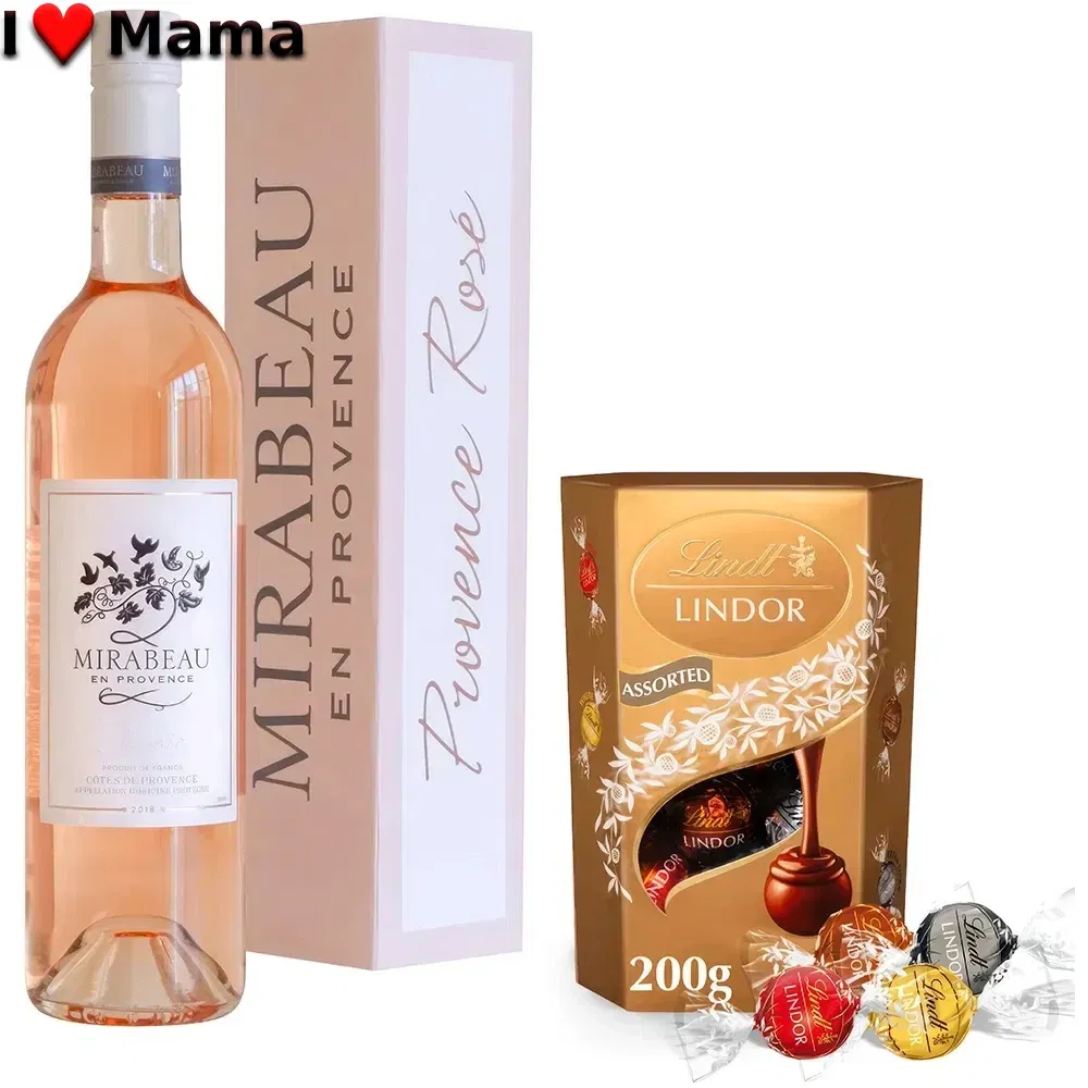 flores Alicante floristeria -  Caja de regalo Mirabeau Classic Rosé y trufas