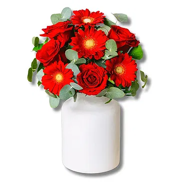 Italy flowers  -  Eternal Desire: Crimson Floral Fusion Flower Bouquet/Arrangement