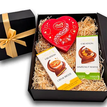 Hoya Andrea kukat- Lindt runsas luksus suklaan lahjapakkaus Kukka kukkakimppu