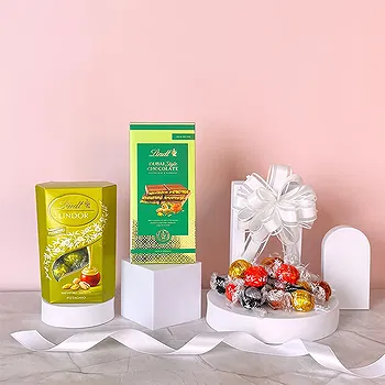 Riga-virágok- Lindt Dubai stílusú pisztácia csokoládé díszd Virág Szállítás