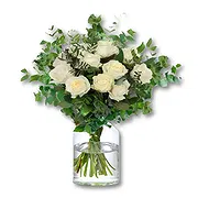 Amsterdam-Zuidoost online Florist - White Roses Bouquet Bouquet