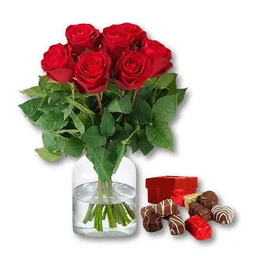Amsterdam-Zuidoost flowers  -  Red Roses Bouquet and Chocolates Flower Bouquet/Arrangement