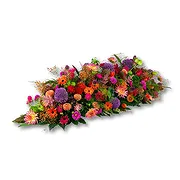 Amsterdam-Zuidoost online Florist - Half coffin cover colorful 90-100 cm Bouquet