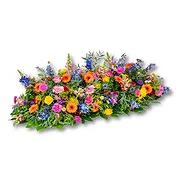 Holland online Florist - Half Coffin Piece 90-100 cm - Wild Flowers in Bouquet