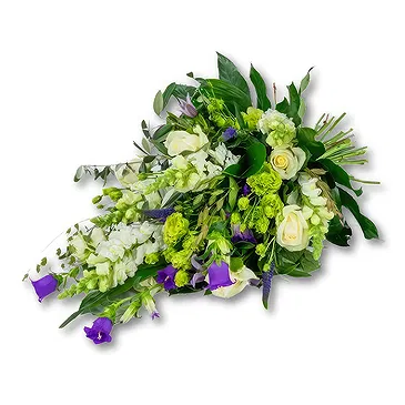 Holandia kwiaty- Bukiet pogrzebowy biało-fioletowy (70cm) Bukiet ikiebana
