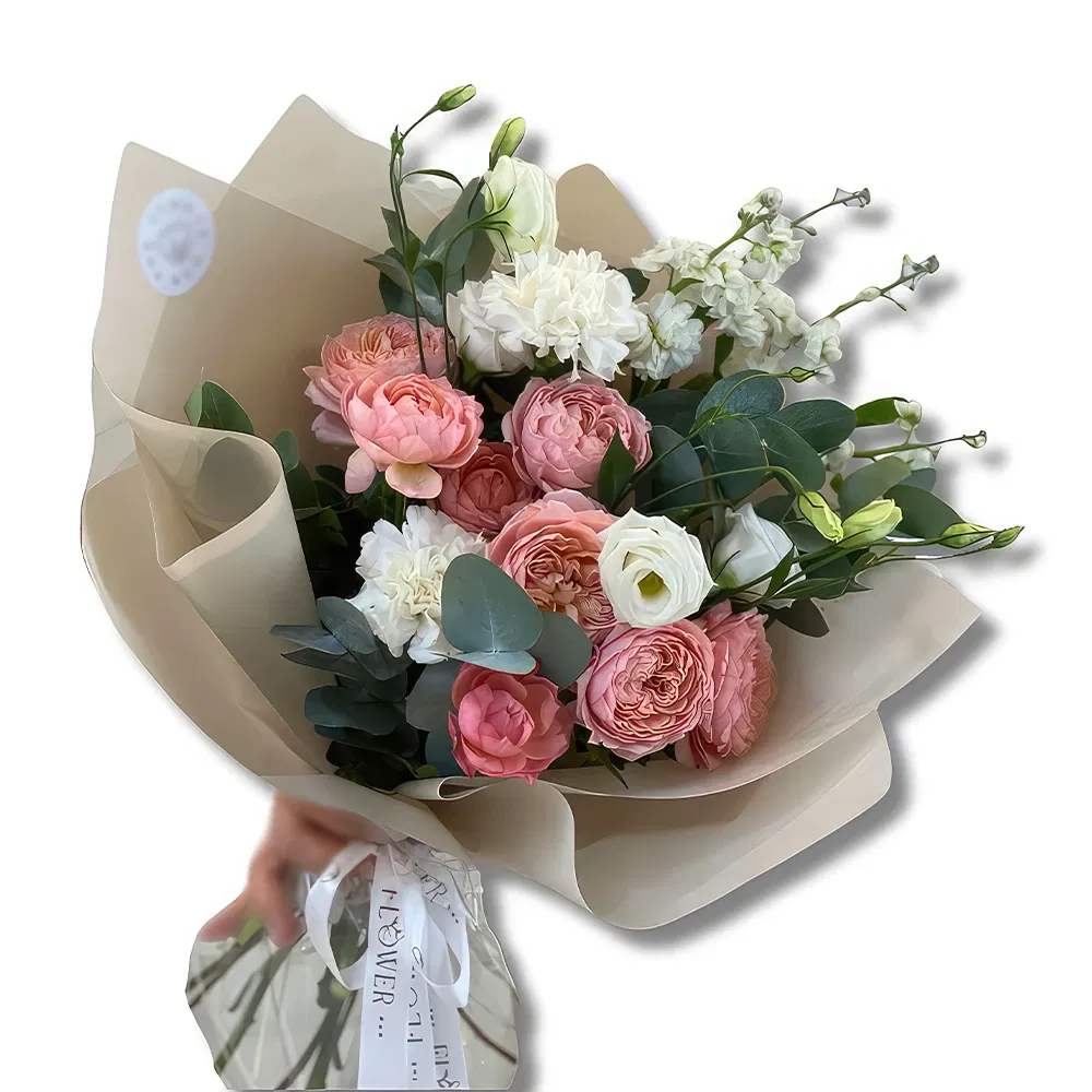flores de Abu Dhabi- Rosas Spray Elegantes com Flores Brancas