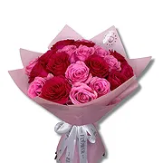Al barsha south online Florist - Elegant 21 Mixed Pink Roses Bouquet