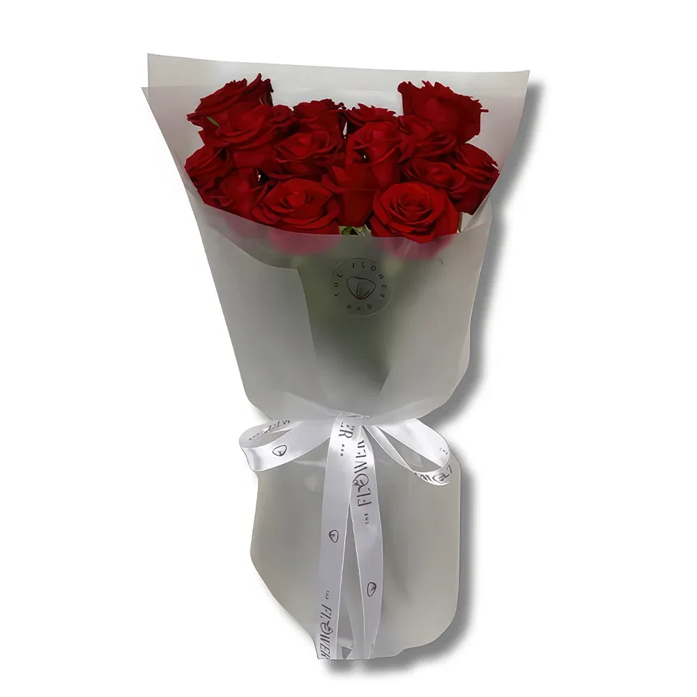 flores de Abu Dhabi- Buquê Clássico de Rosas Vermelhas