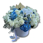 Bur Dubai online Florist - Elegant Box Arrangement with Hydrangeas Bouquet
