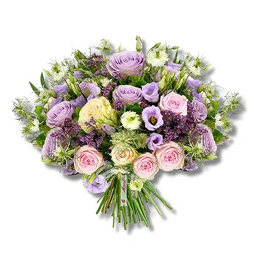 Sharjah květiny- Kytice pastelových růží a šeříku Lisianthus Kytice/aranžování květin