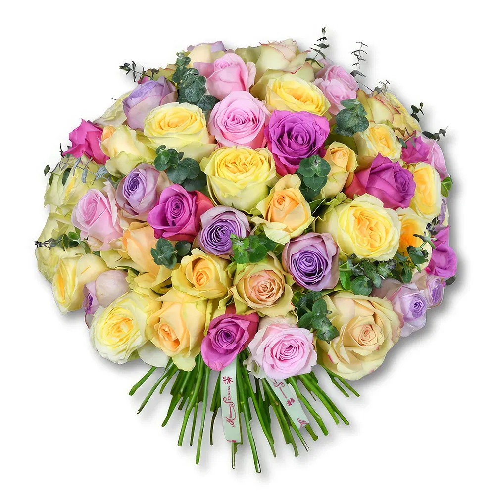 Dubai flowers  -  Mixed Pastel Rose Bouquet