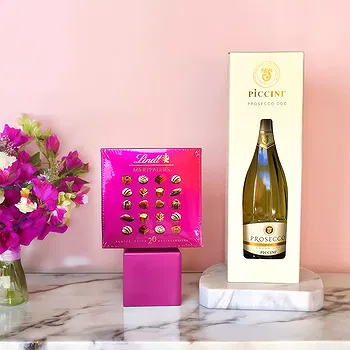 Frankfurt květiny- Prosecco a Lindt bonbóny Květ Dodávka