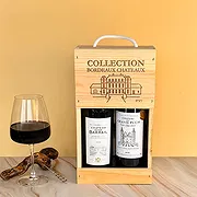 Bella Vista Online Blumenhändler - Feinste französische Bordeaux Geschenkset Blumenstrauß
