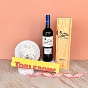 Dresden Online çiçekçi - İspanyol Kırmızısı ve XL Toblerone İsviçre Çi Buket