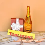 胡图基拉 网上花店 - Prosseco 和 XL Toblerone 瑞士巧克力 花束