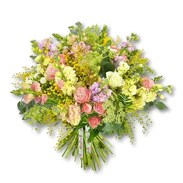United Arab Emirates flowers  -  Fresh Pastel Flower Mix with Eucalyptus Flower Bouquet/Arrangement